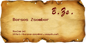 Borsos Zsombor névjegykártya
